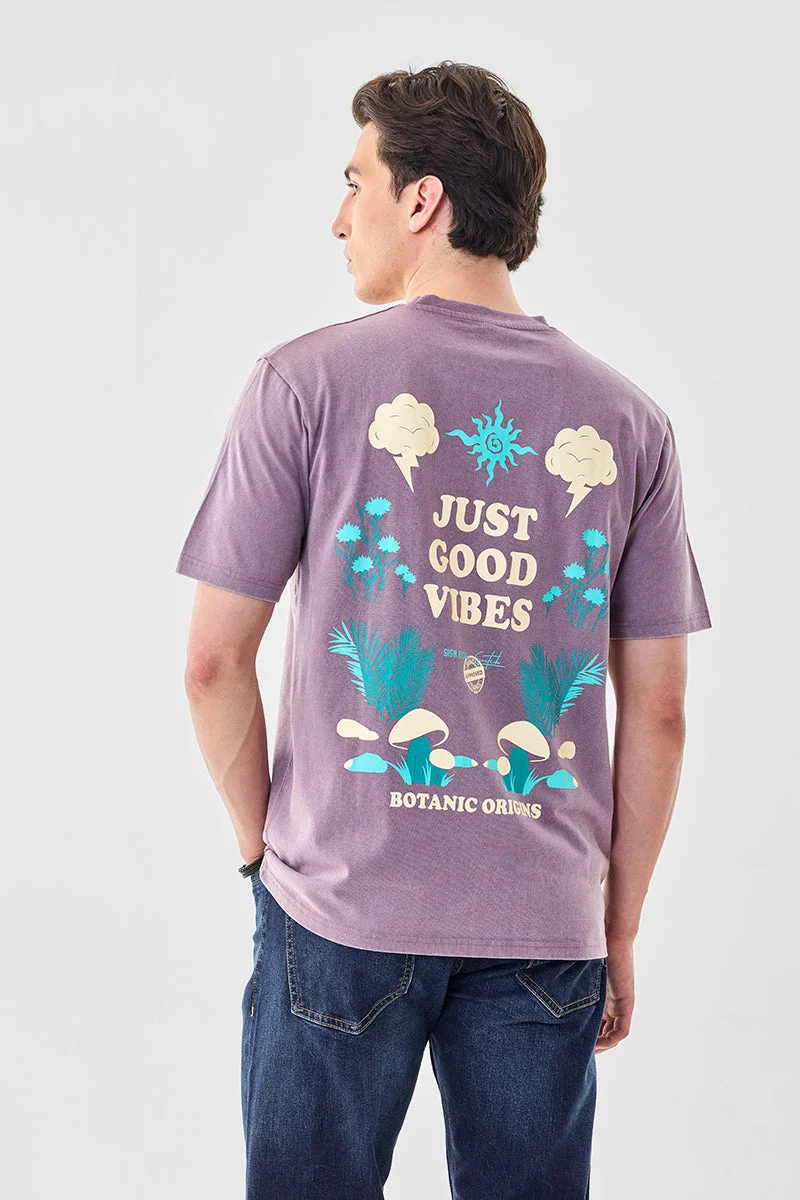 سنيتش Good Vibes 100% Cotton Regular Fit T-Shirt